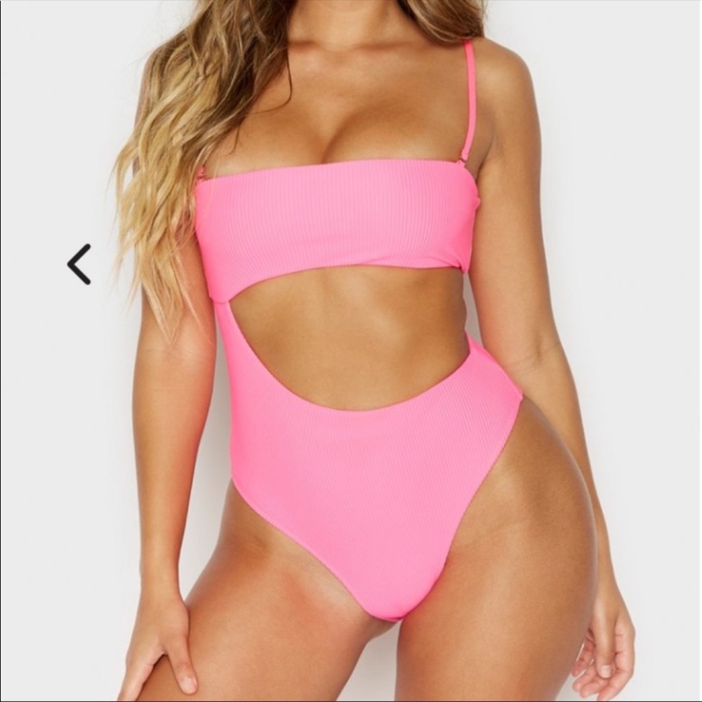 Frankies pink cole ribbed one piece